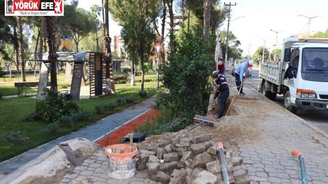 Nazilli Millet Bahçesi’nde çevre düzenlemesi yapılıyor