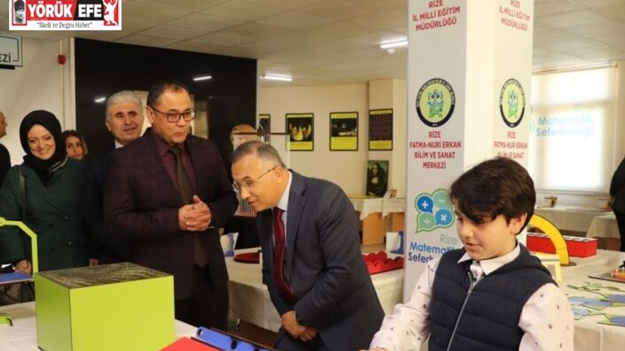 Aydın’da hazırlanan 91 istasyonlu Matematik Müzesi Rize’de görücüye çıktı