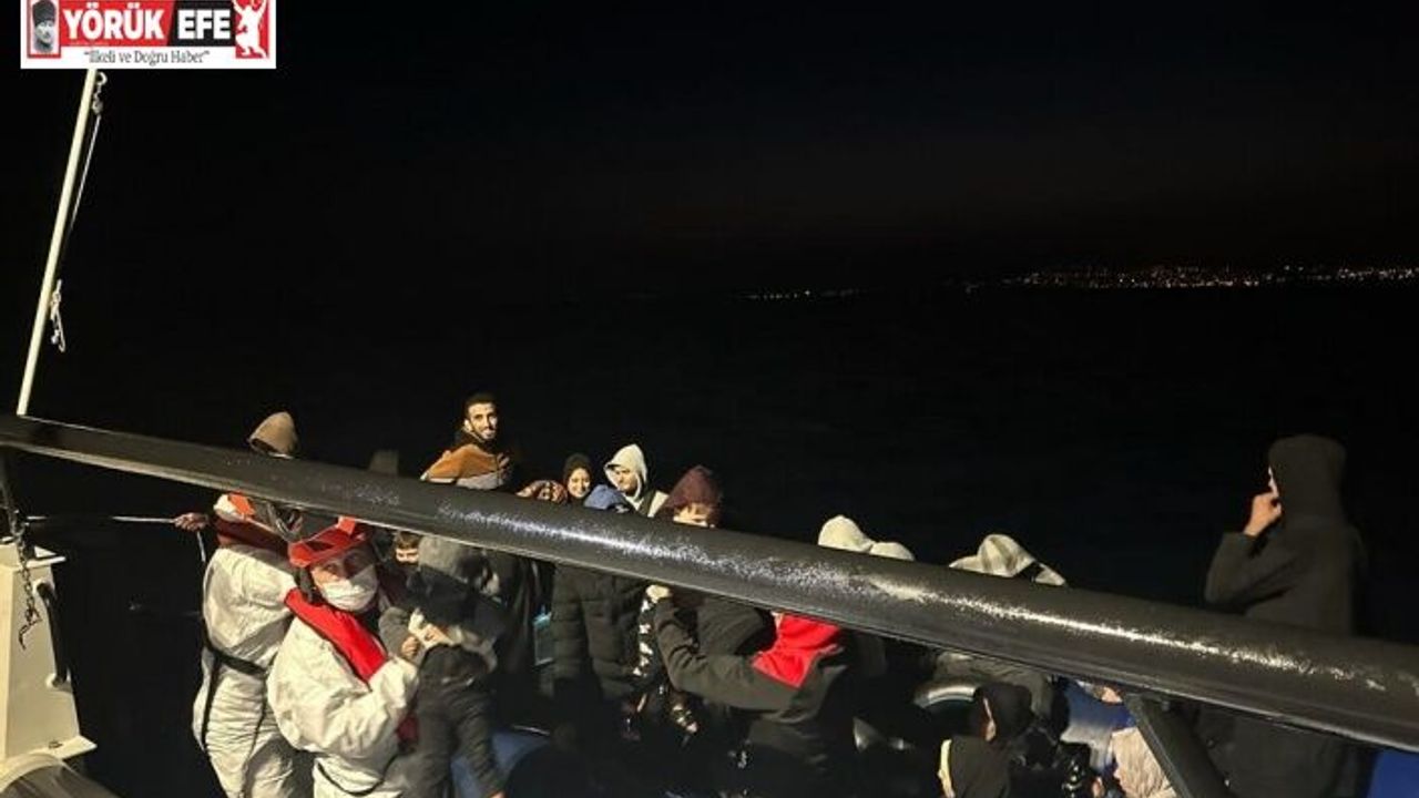 Mobil radarın tespit ettiği 29 düzensiz göçmen yakalandı