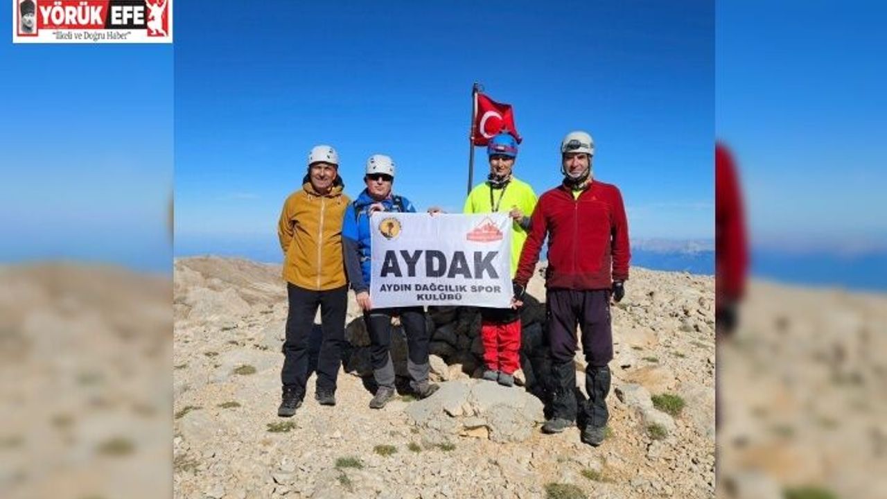 Aydınlı dağcılar, Batı Torosların en yüksek ikinci dağına tırmandı
