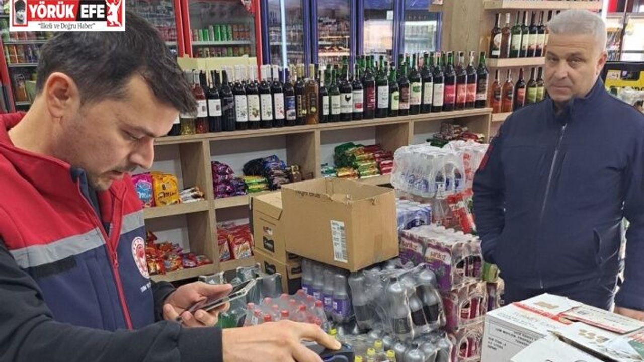 Didim’de yılbaşı tedbirleri kapsamında alkollü içki satışı denetlendi