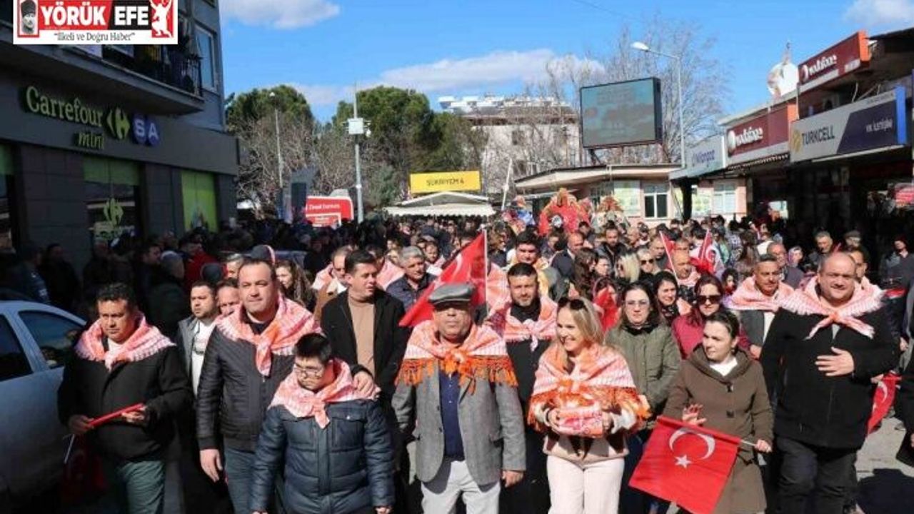 Bozdoğan’da Deve Güreşi Fesivali öncesi renkli kortej