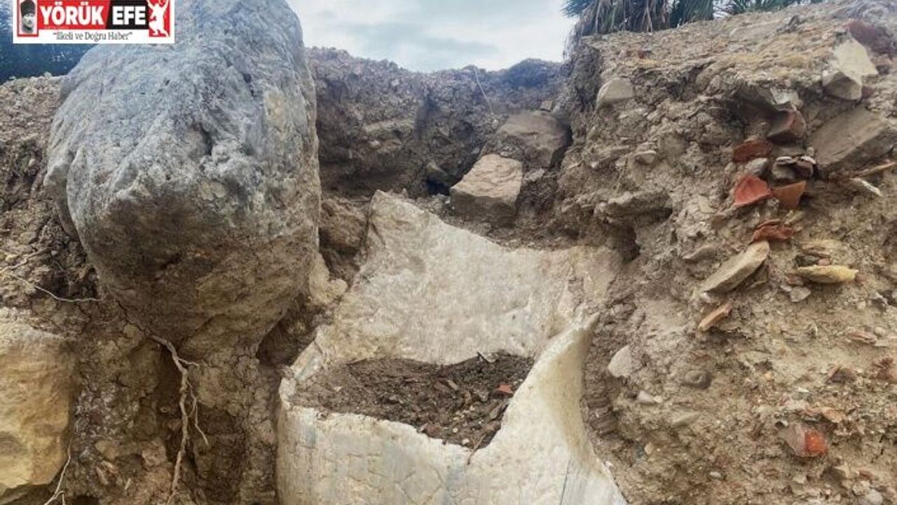 Dalgaların aşındırdığı bölgeden antik döneme ait heykel çıktı