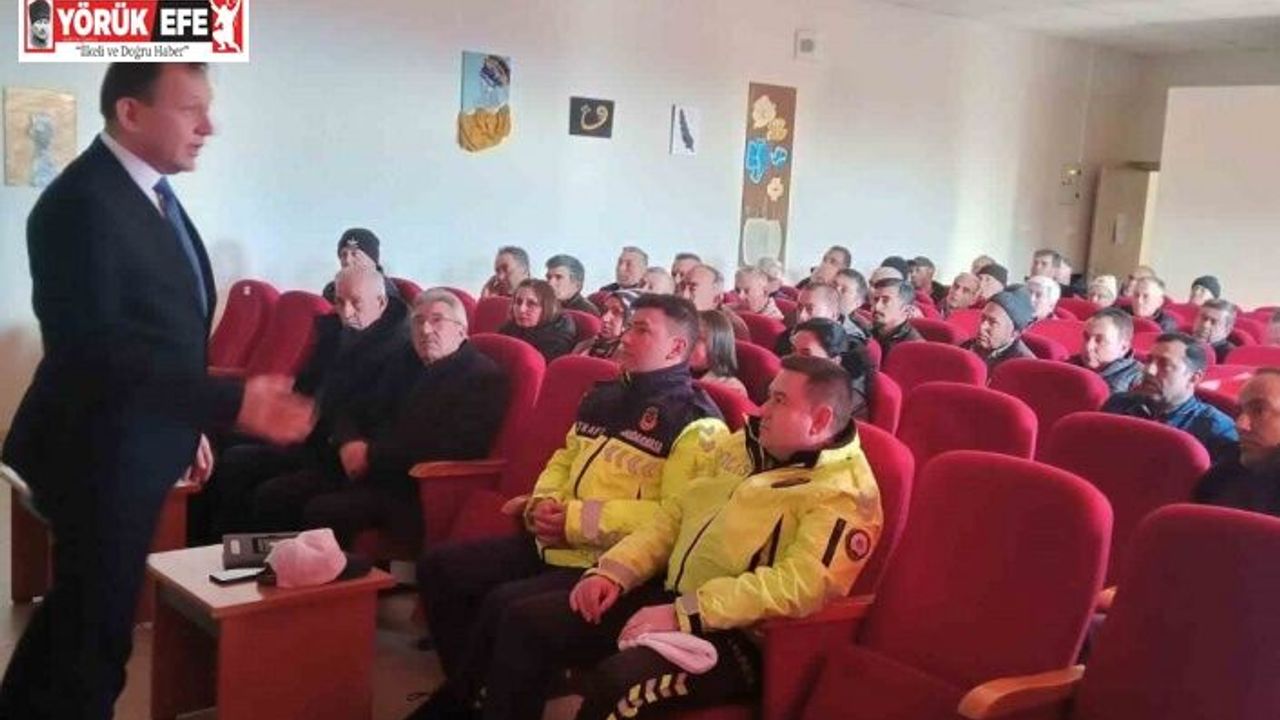 Karacasu’da okul servis araçları için güvenlik toplantısı düzenlendi