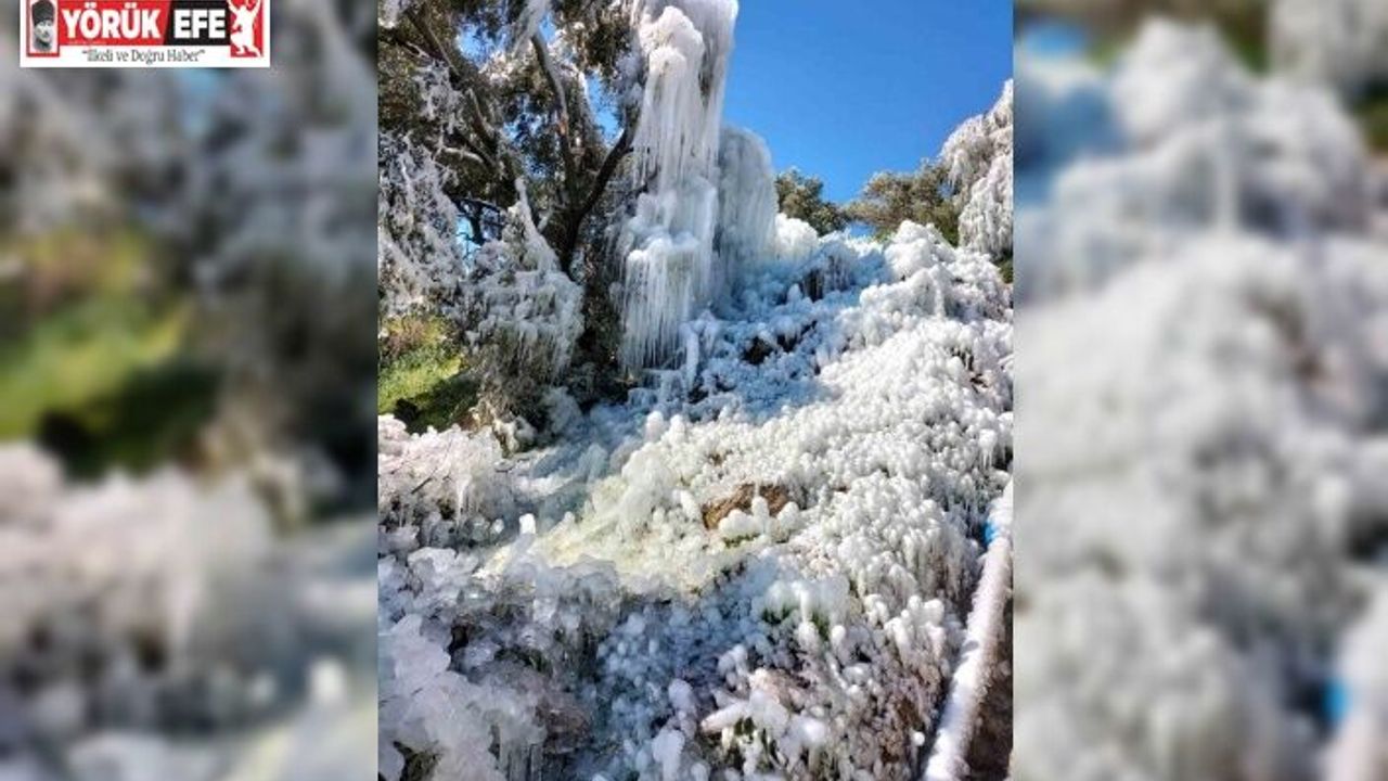 Patlayan su borusundan fışkıran sular görsel şölene dönüştü
