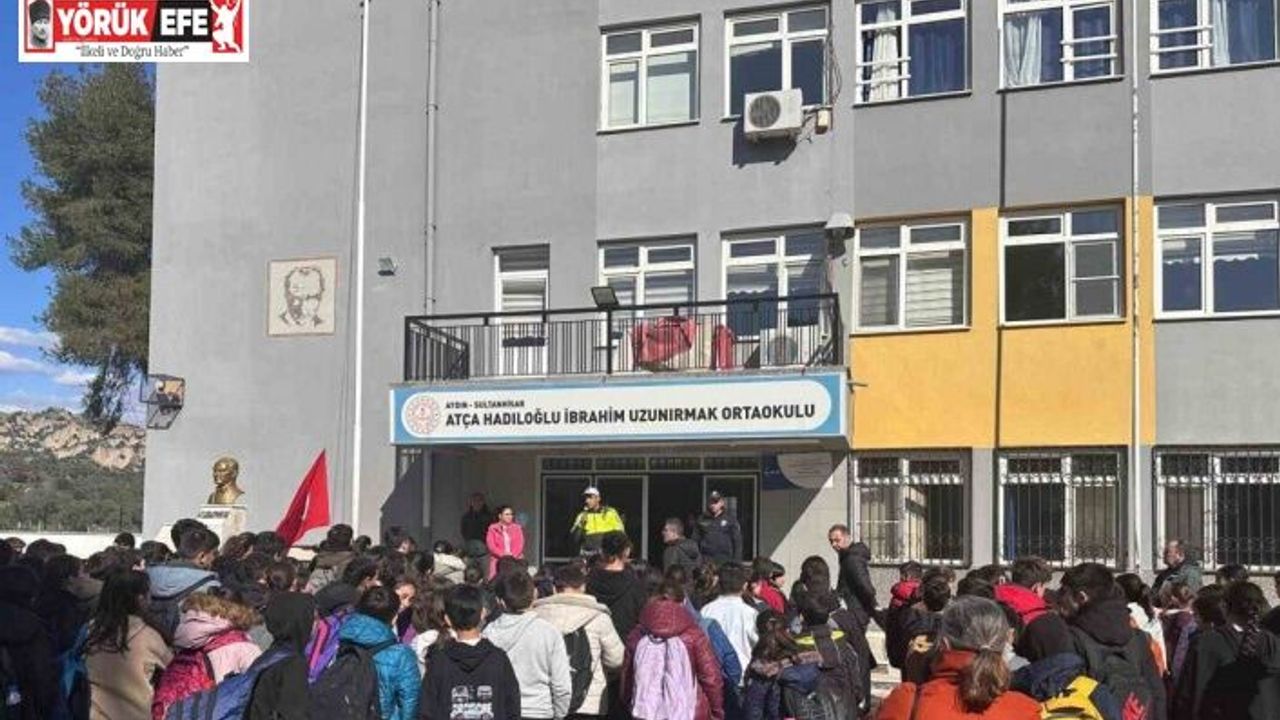 Sultanhisar’da öğrencilere trafik eğitimi verildi, okul servisleri denetlendi