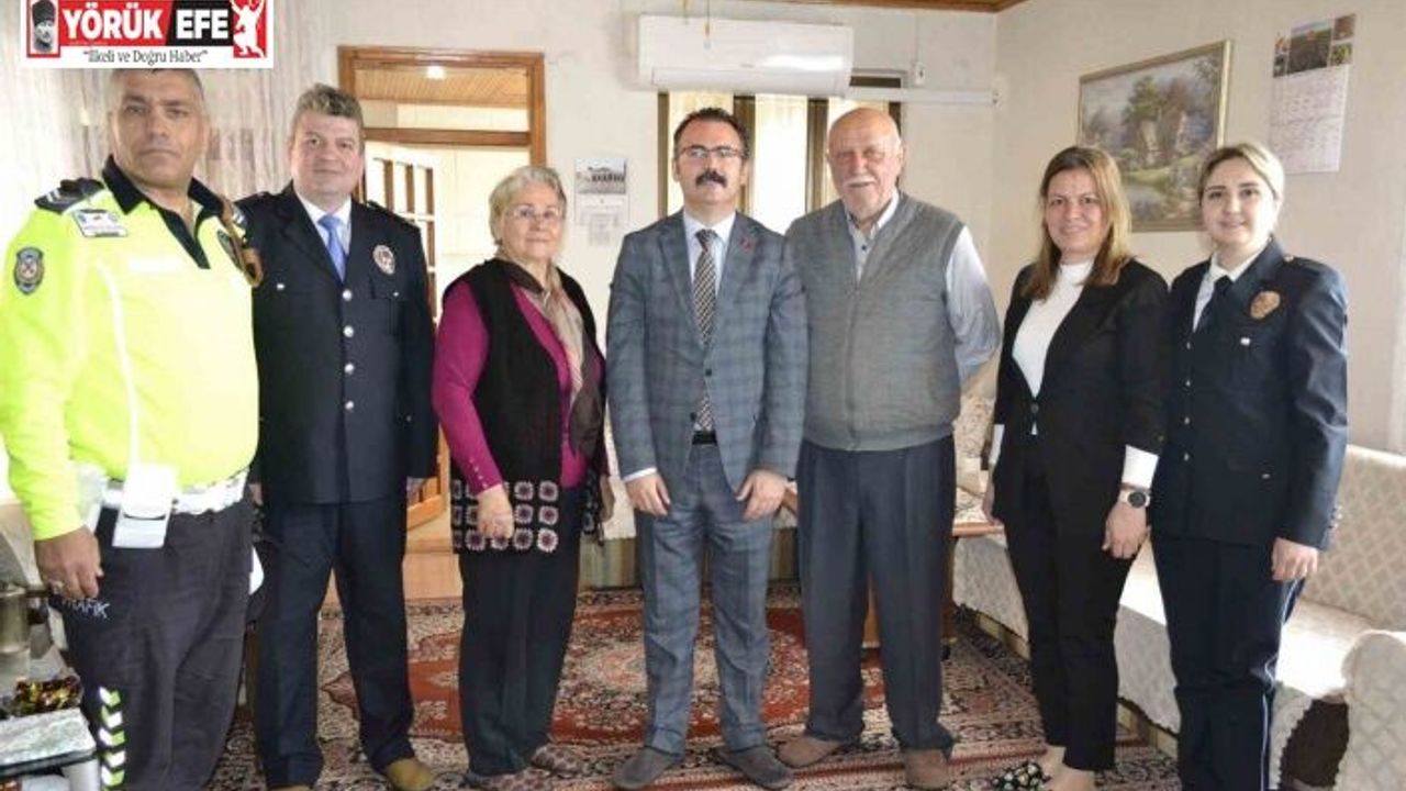 Kaymakam Ateş Polis Haftası’nda emekli başkomiser Okatan’ı unutmadı