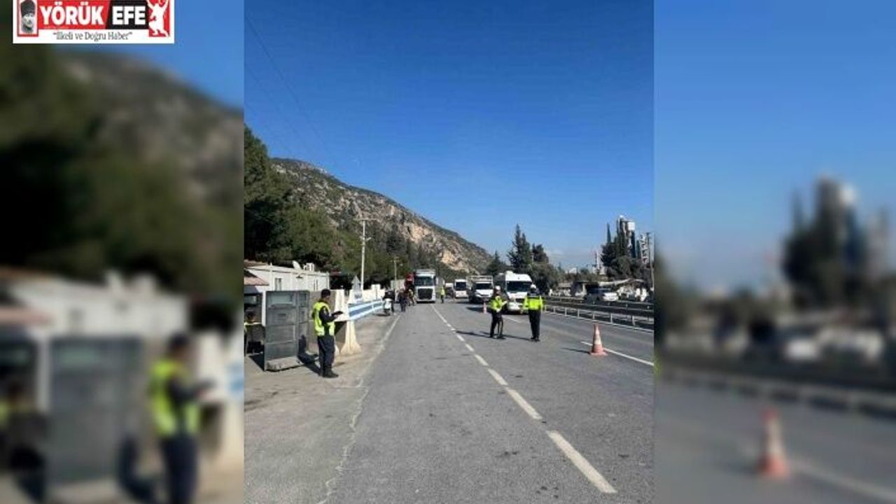 Otoyoldaki denetimde 11 sürücüye cezai işlem uygulandı