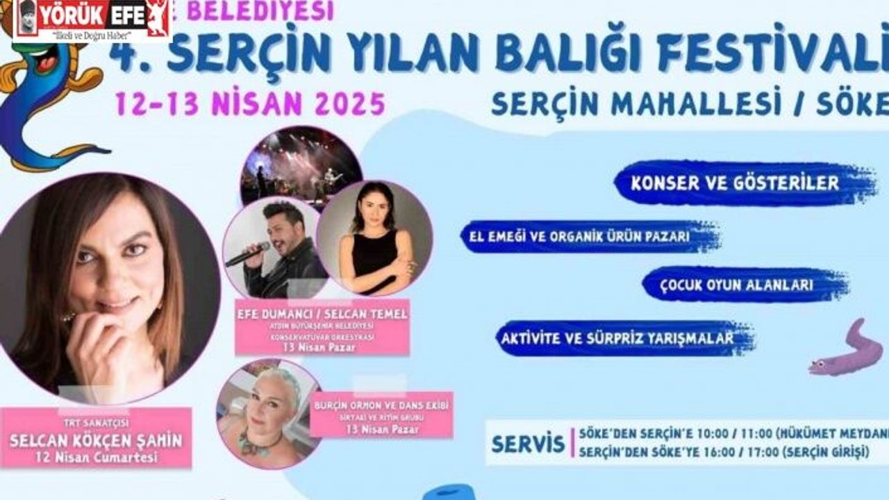 Söke’de hafta sonu Serçin Yılan Balığı Festivali yapılacak