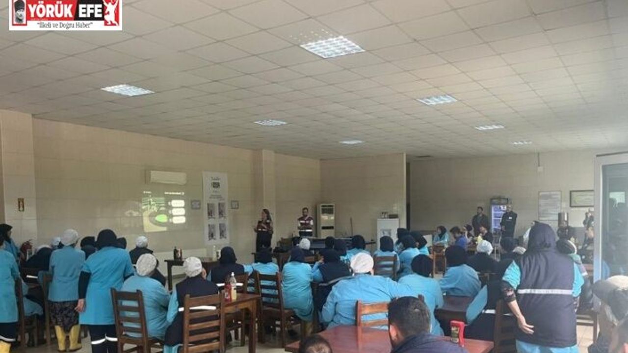 Zeytin fabrikasında çalışan kadınlara ‘En iyi narkotik polisi anne’ eğitimi