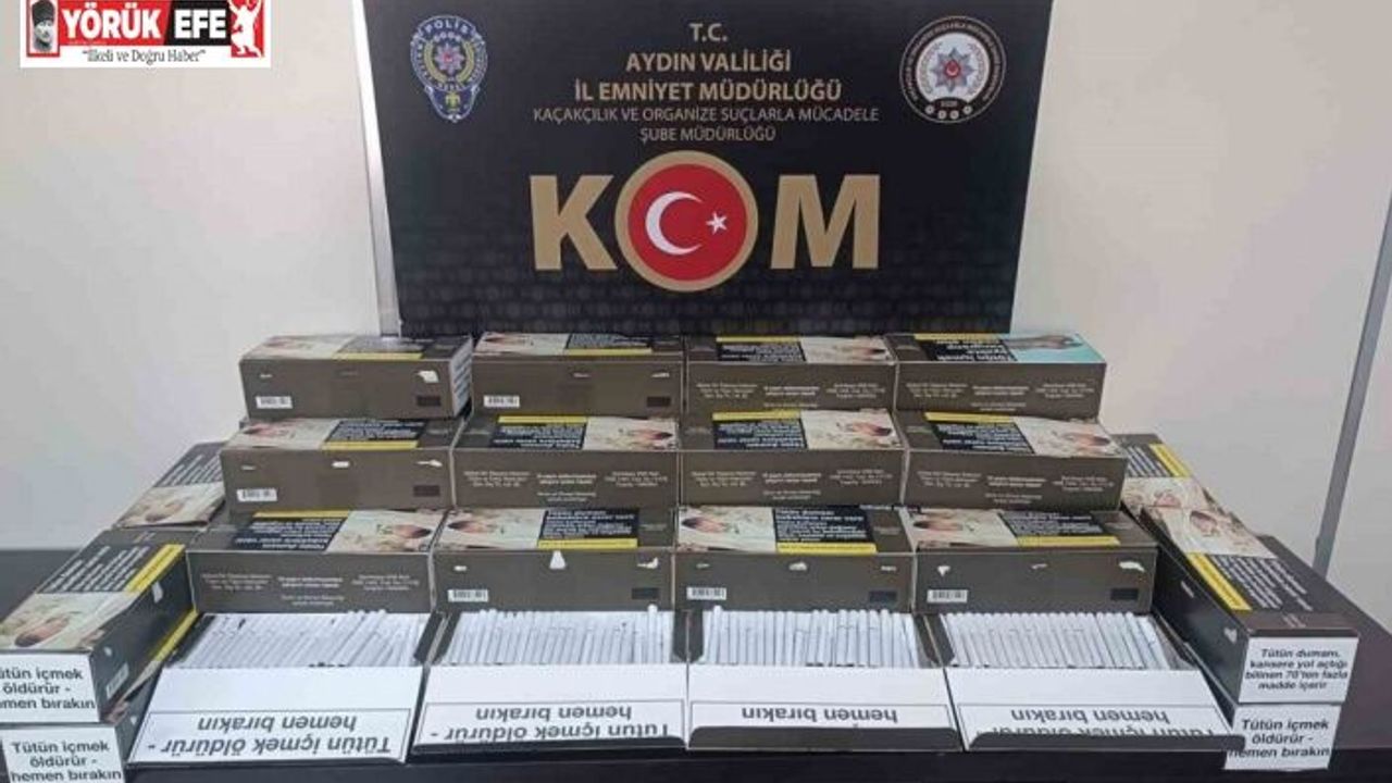 Aydın’da 9 bin 200 adet makaron ele geçirildi