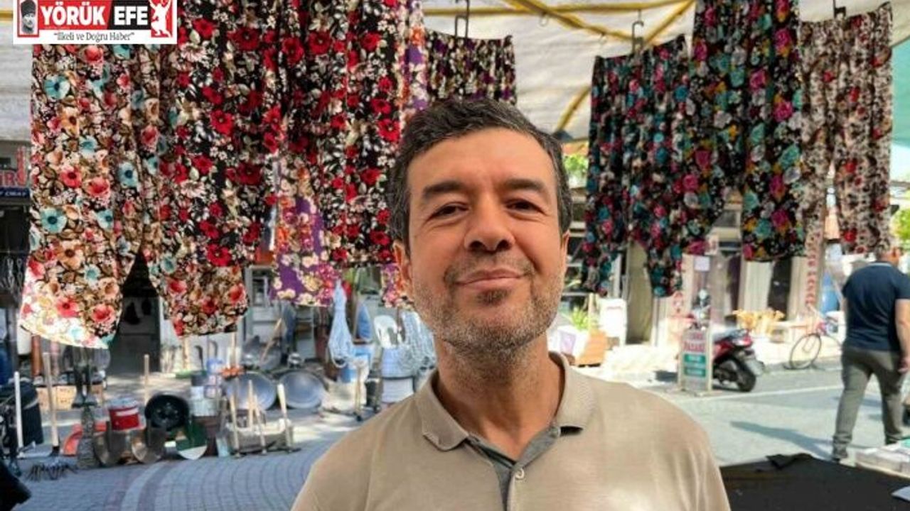 Aydın’da oğul çıkaran arı kolonisi pazar tezgahına kondu