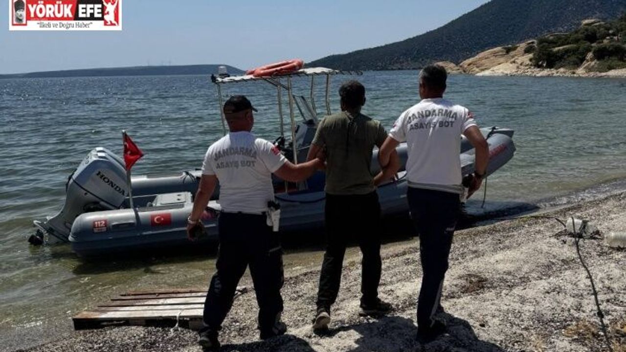 Jandarmayı görünce kaçmaya çalışan şüpheli yakalandı
