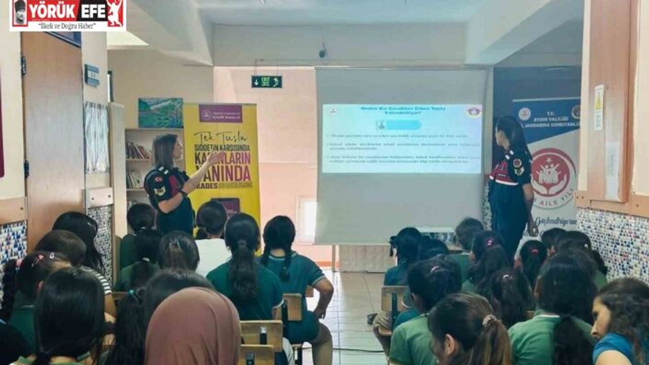 Aydın jandarmasından öğrencilere şiddet ve suça karşı farkındalık eğitimi