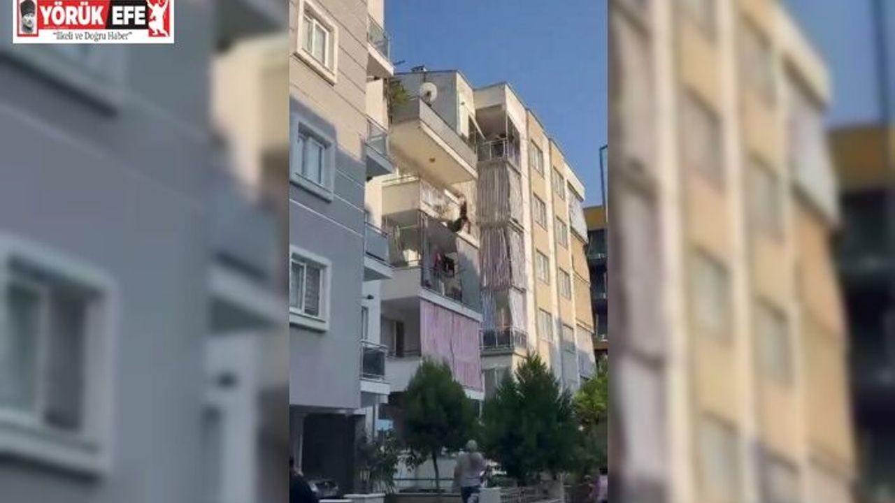 Balkona çıkıp kendini boşluğa bırakan kadın ağır yaralandı