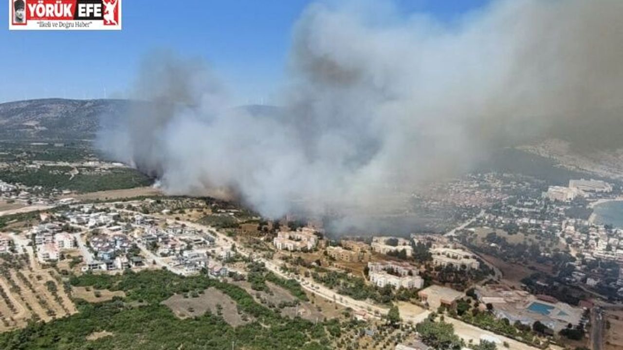 Didim’deki makilik yangınını söndürme çalışmaları devam ediyor