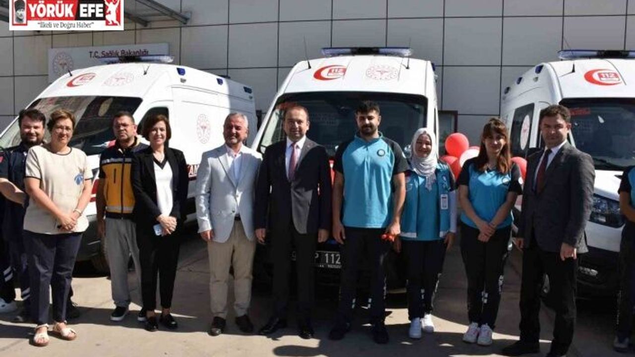 Aydın’da 3 yeni ambulans sağlık filosuna katıldı