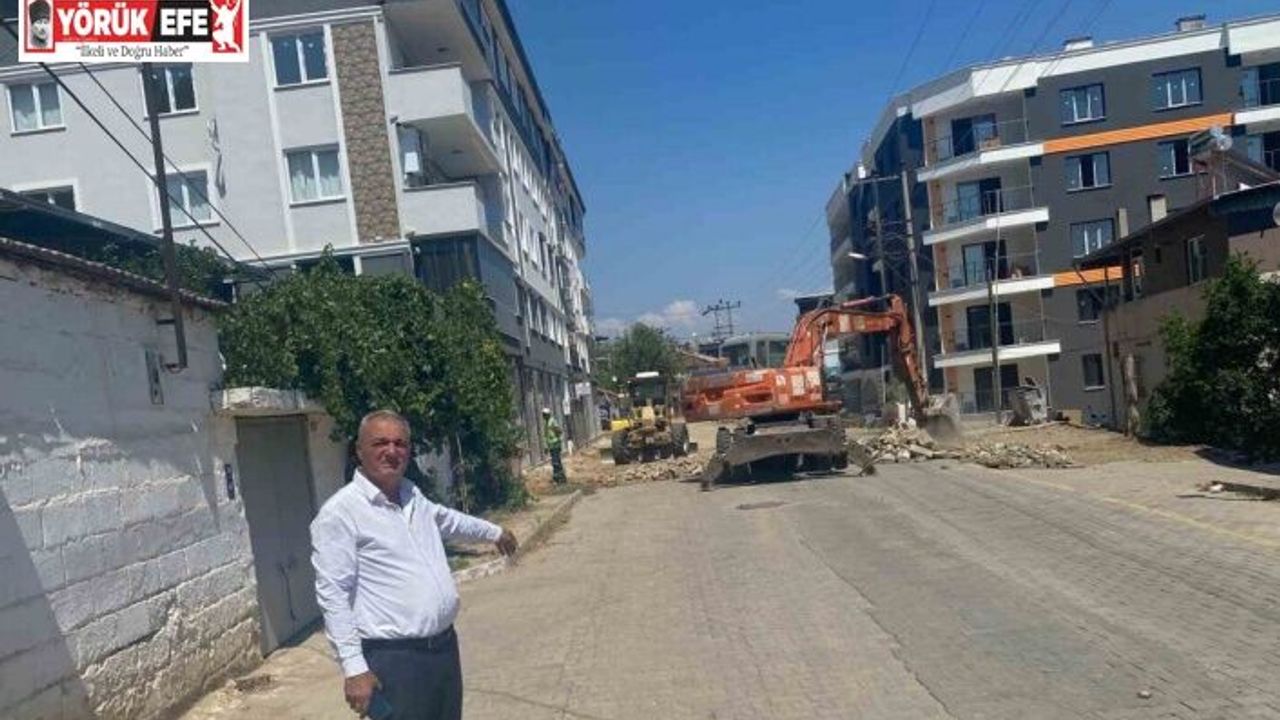 Sultanhisar’da 5 bin metrekarelik parke taşı çalışması sürüyor