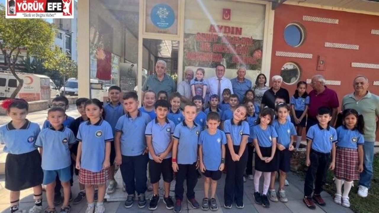 Aydın Şehit ve Gaziler Derneği ilkokul öğrencilerini ağırladı