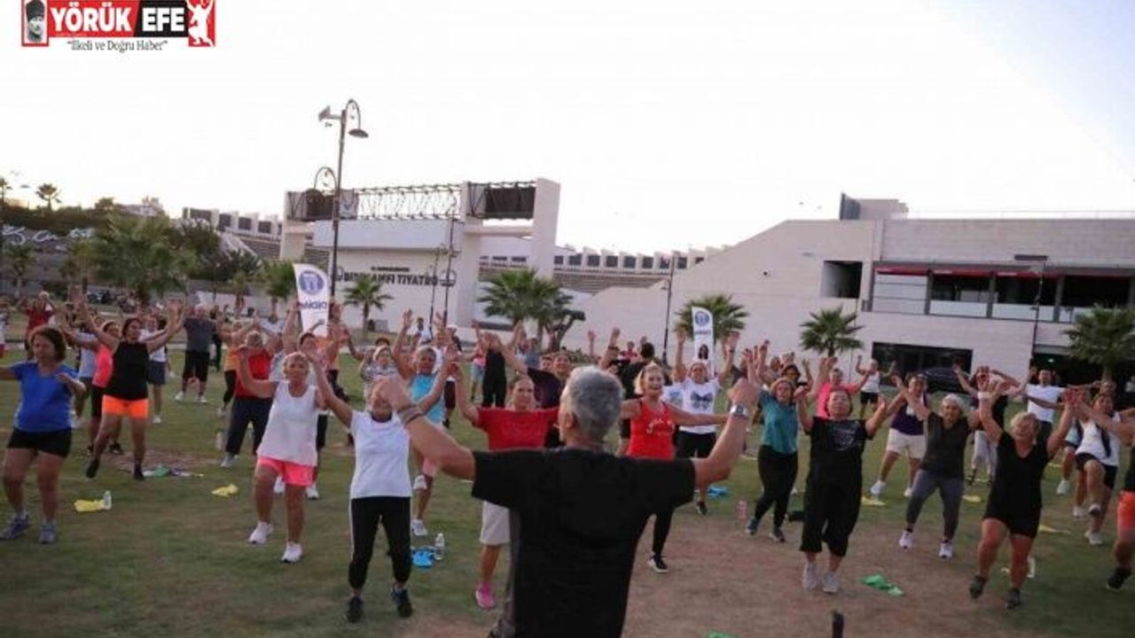 Didimliler ’Herkes için hareket’ sloganıyla spor yaptı