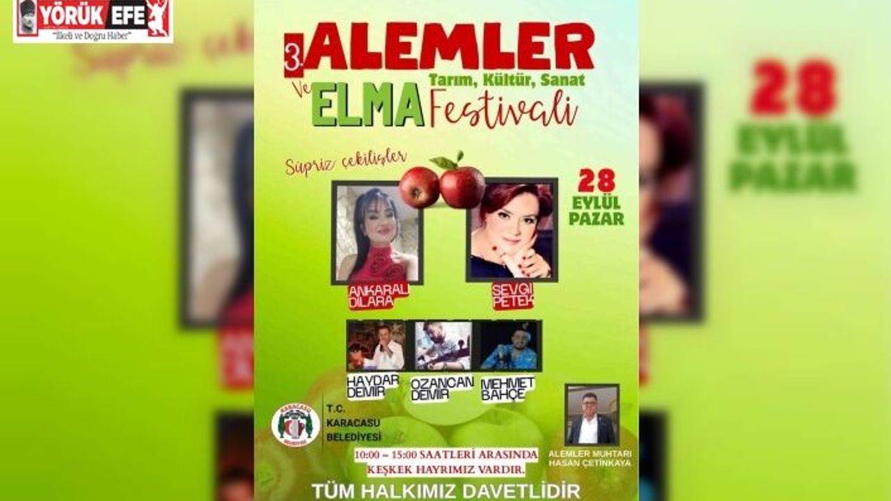Karacasu’da Elma Festivali için geri sayım başladı
