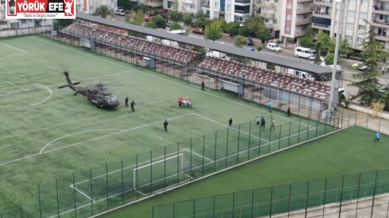 Aydın’da helikopterli kurtarma tatbikatı gerçeğini aratmadı: Tribün çökmesi senaryosunda zamanla yarıştılar