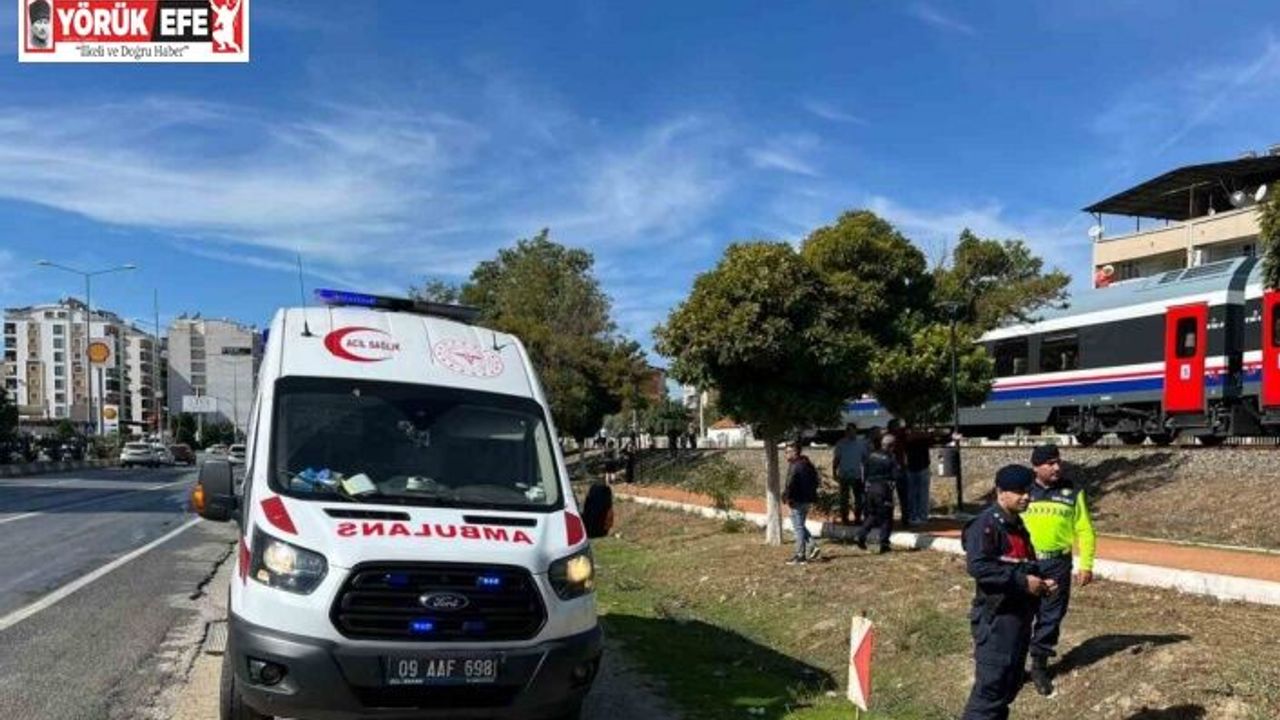 İncirliova’da trenin çarptığı yaşlı kadın ağır yaralandı