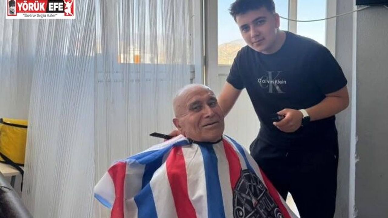 Liseli gençler, yaşlı çınarların saç bakımlarını yaptı