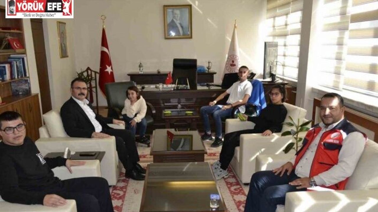 Sultanhisar Kaymakamı Ateş, özel çocukları makamında ağırladı