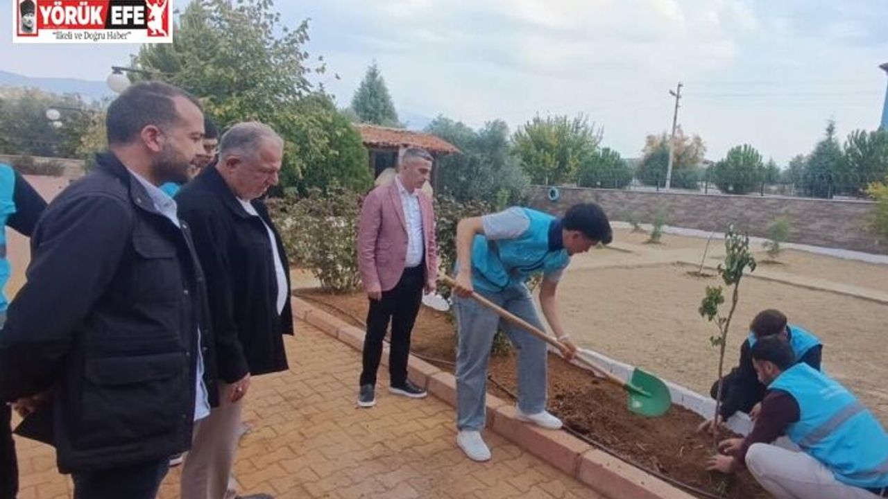 Karacasu Belediyesi’nden öğrenci yurdu bahçesine yeşil dokunuş