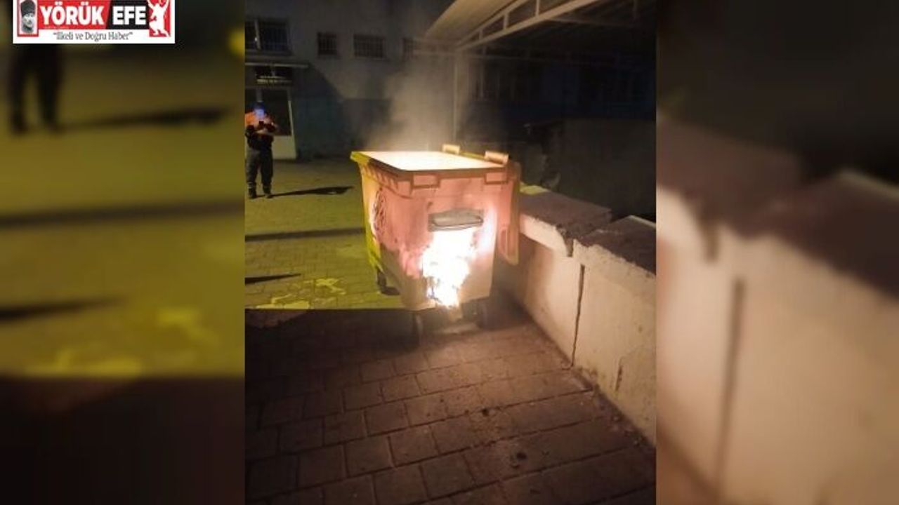 Başkan Zencirci uyarmıştı, bu kez çöp konteynerini ateşe verdiler