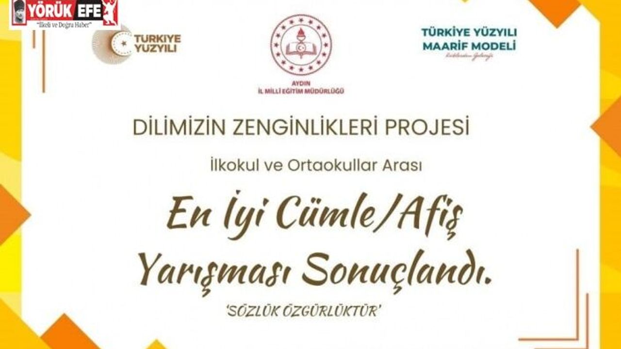 Dilimizin Zenginlikleri Projesi’nde en iyi cümle ve afişler belli oldu
