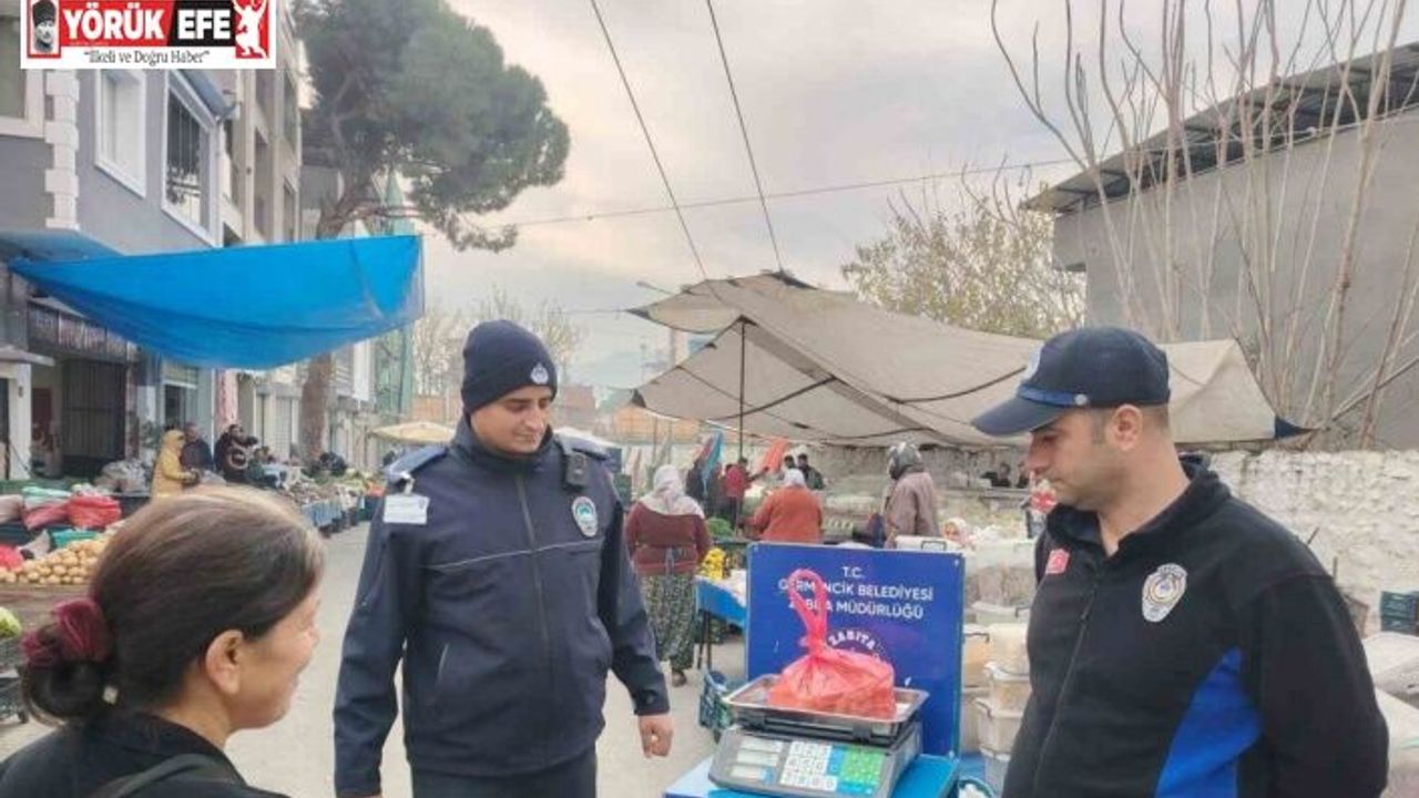 Germencik’te pazarlarda ’kontrol kantarı’ uygulaması devam ediyor