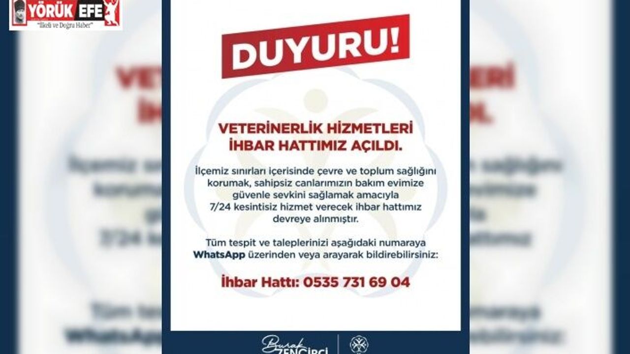 Germencik’te Veterinerlik Hizmetleri İhbar Hattı hizmete açıldı