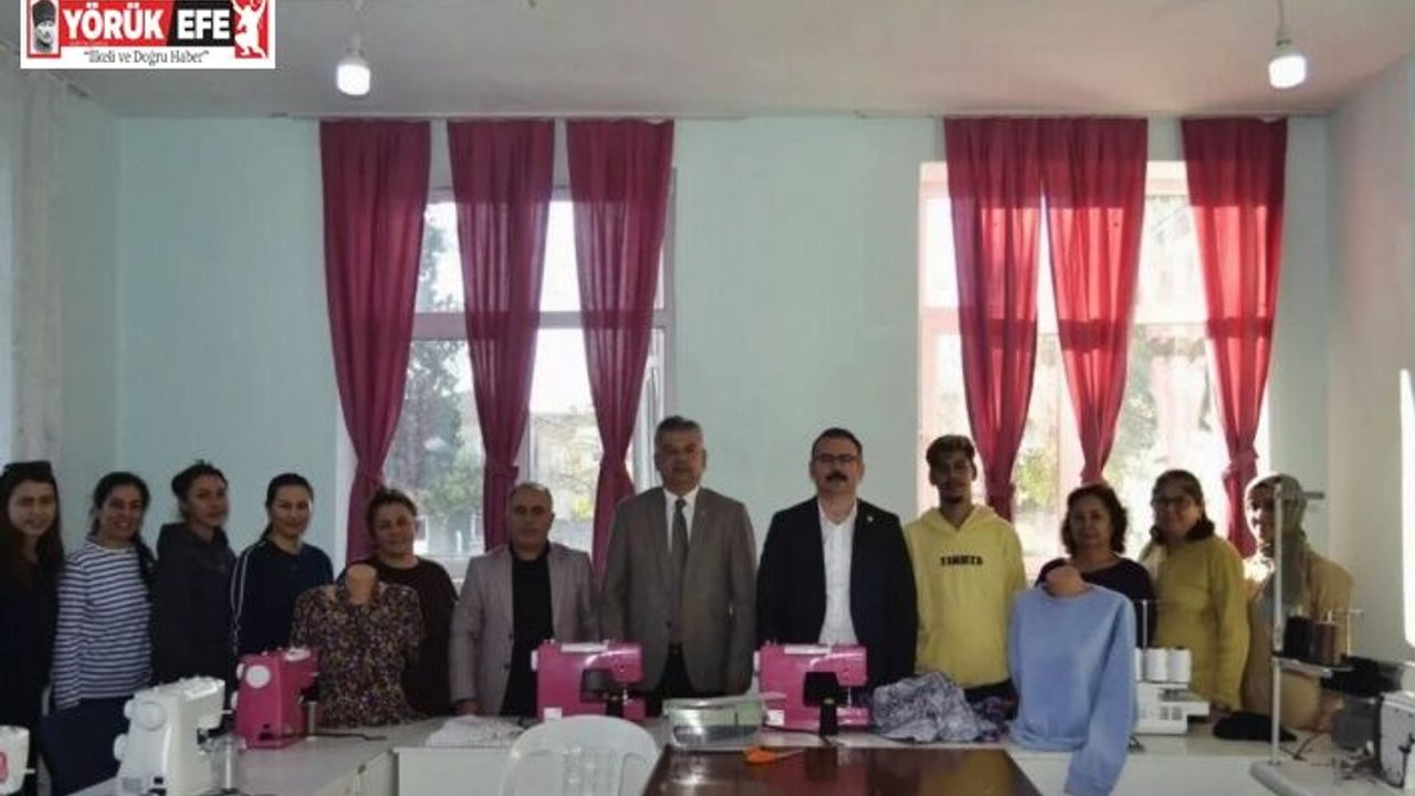 Kaymakam Ateş, Halk Eğitim kursiyerleriyle bir araya geldi