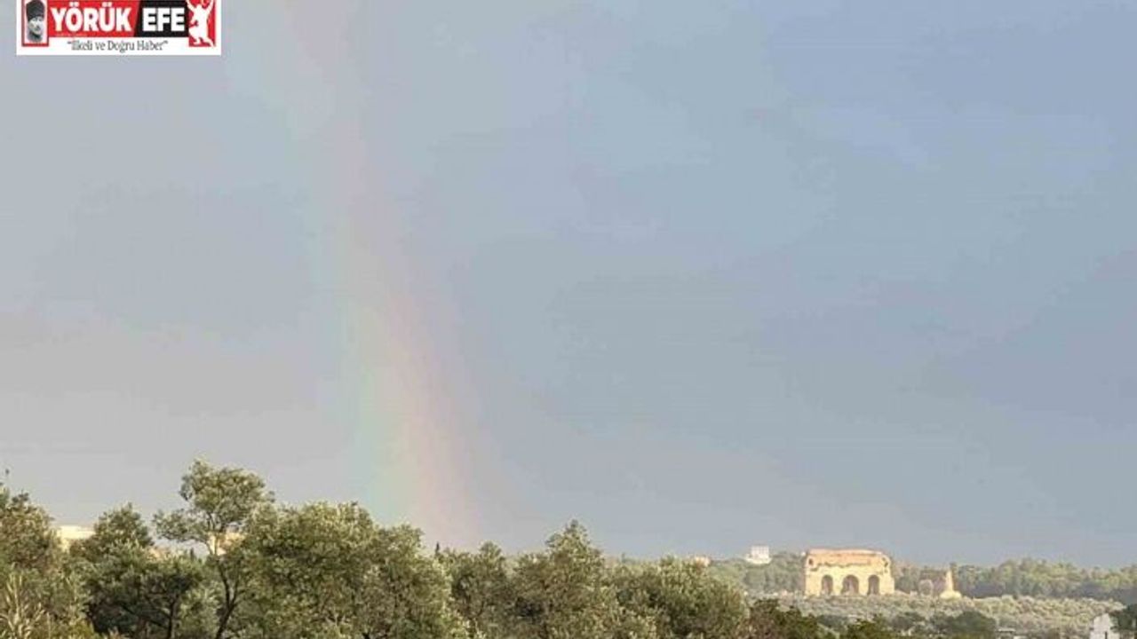 Tralleis’ten kente uzanan gök kuşağı kartpostallık görüntüler oluşturdu