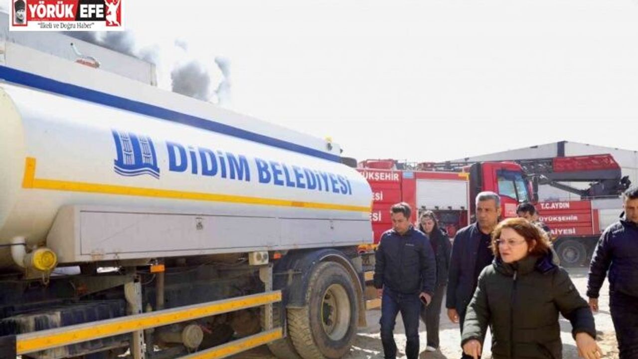 Başkan Gençay, yangın sürevini sahada takip etti