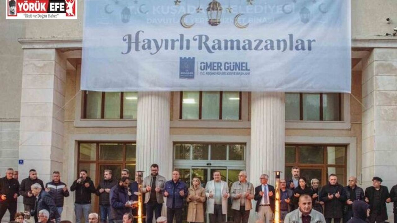 Davutlar’da oruçlar Kuşadası Belediyesi’nin iftar sofrasında açıldı