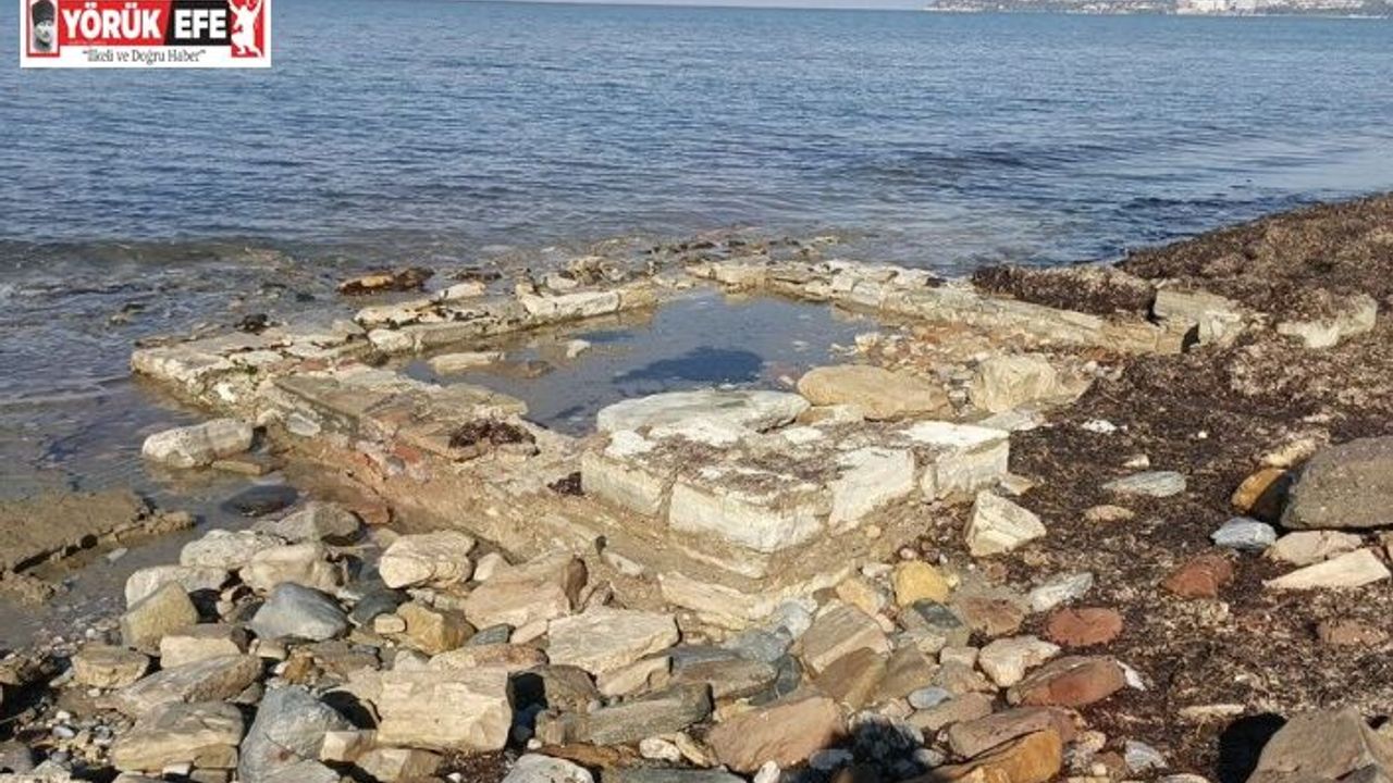 Yağışlar sonrası Kuşadası’nda tarih gün yüzüne çıktı