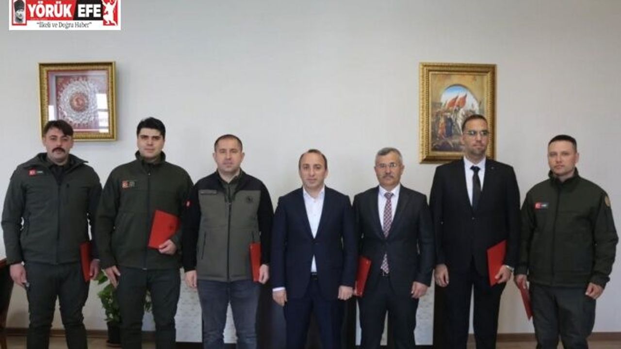 Kaymakam Erdoğan’dan orman personeline teşekkür belgesi