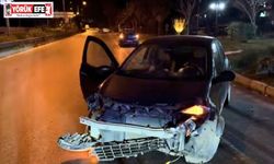 Direksiyon hakimiyetini kaybeden sürücü yaralandı