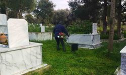 Aydın Büyükşehir'den mezarlıklarda Ramazan Bayramı öncesi temizlik çalışması