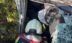 Kuşadası'nda araç şarampole yuvarlandı: 1 yaralı