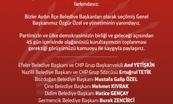 CHP’li Belediye Başkanlarından Ortak Açıklama"Yargı Kararı Yıpratma Amaçlı, 45 Gün İçinde Kurultay İstiyoruz”