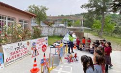 Karpuzlu'da öğrencilere trafik güvenliği eğitimi verildi