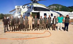 Kuşadası'nda konuşlu yangın söndürme helikopteri göreve hazır