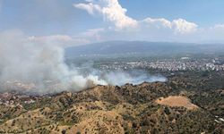 Nazilli'deki yangına 4 helikopterle müdahale ediliyor