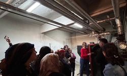 Sultanhisar'da kalorifer ateşçiliği kursiyerlerine uygulamalı eğitim