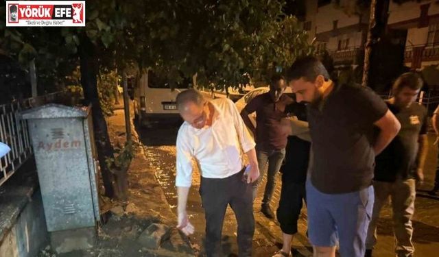 Kuyucak’ta sağanak sonrası belediye ekipleri seferber oldu