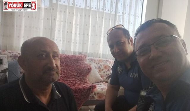 Görme engelli vatandaşın yardımına polis koştu